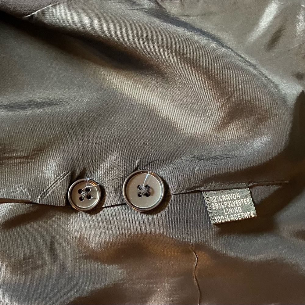 Linda allard Ellen Tracy blue 4 button blazer size 12 - Picture 9 of 13